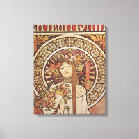 Affiche vintage Alfonse Mucha Trappistine Nouveau