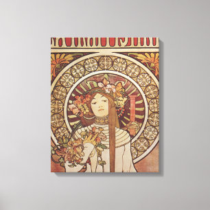 Toile Affiche vintage Alfonse Mucha Trappistine Nouveau