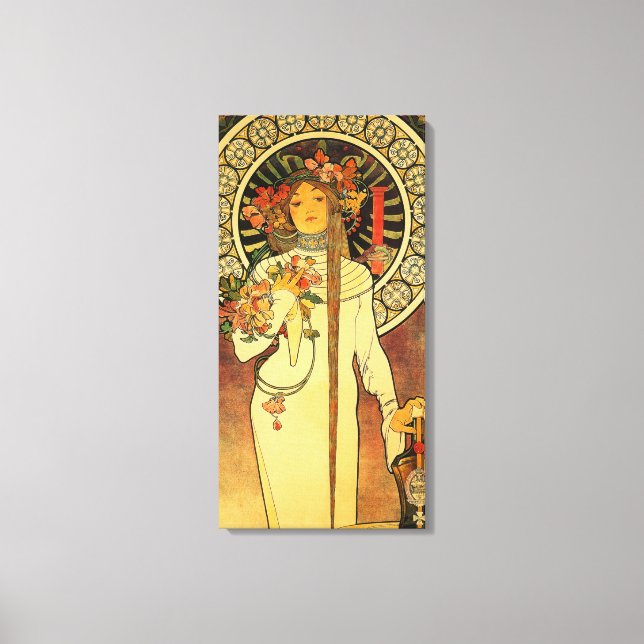 Toile Affiche vintage Alfonse Mucha Trappistine Nouveau (Recto)