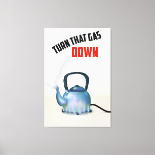 Toile Affiche vintage Baisser le gaz