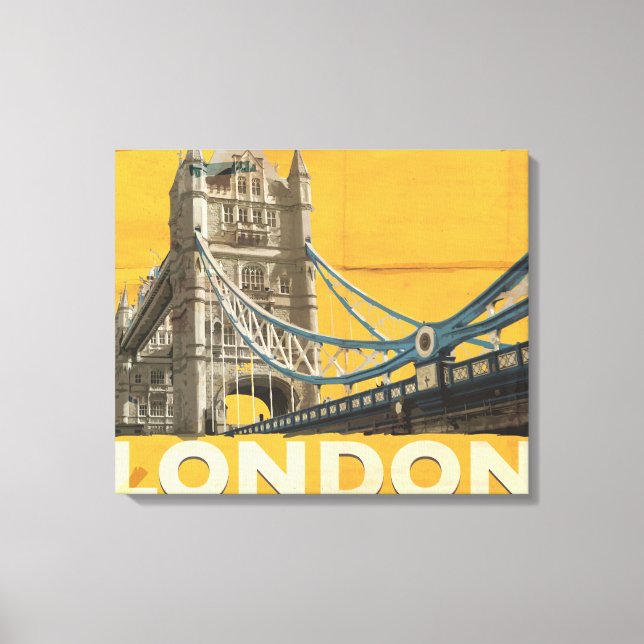 Toile Affiche vintage de Londres (Recto)