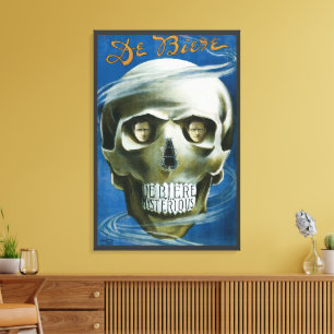 Toile Affiche vintage de magie, De Biere le Mystérieux