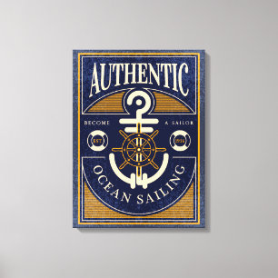 Toile Affiche vintage de navigation