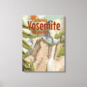 Toile Affiche vintage de Yosemite