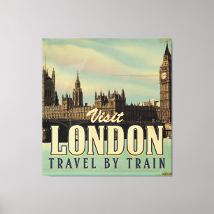 Toile Affiche Vintage Visit London