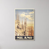 Affiche Vintage voyage De La Cathédrale À Milan, I