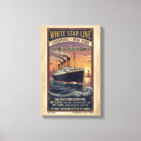 Affiche vintage White Star Line Olympic & Titanic