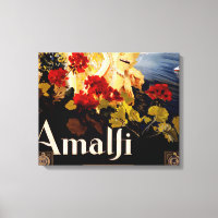 Affiches d'art graphique de voyage vintage Amalfi