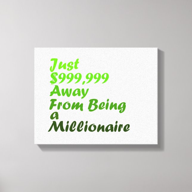 Toile Affiches de motivation pour millionnaire (Recto)