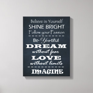 Toile Affirmations de devis motivationnelles