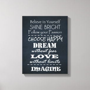 Toile Affirmations de devis positives