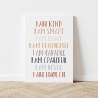 Toile Affirmations neutres pour les enfants