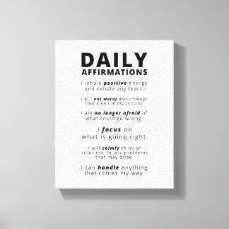 Toile Affirmations quotidiennes | Devis inspirant