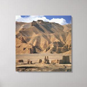 Toile Afghanistan, vallée de Bamian. Terre antique