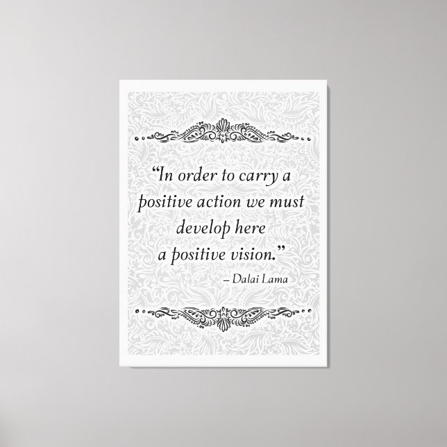 Toile Afin de porter un positif - Citation positive (Recto)
