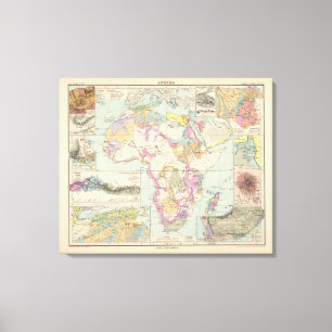 Toile Afrika - carte d'atlas de l'Afrique