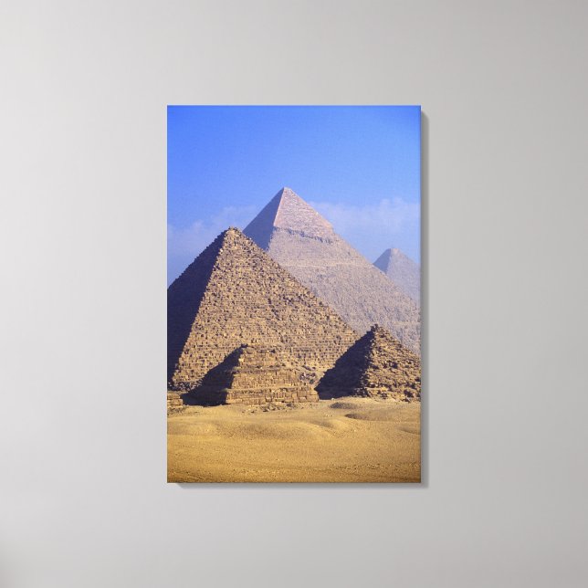 Toile Afrique, Égypte, Le Caire, Gizeh. Grandes pyramide (Recto)
