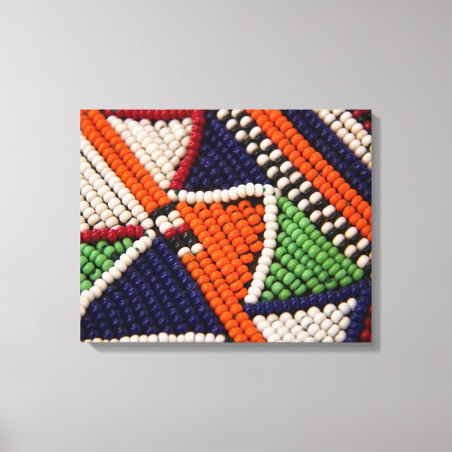 Toile Afrique, Kenya. Perles Tribales Maasai (Recto)