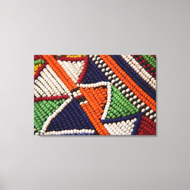 Toile Afrique, Kenya. Perles Tribales Maasai (Recto)