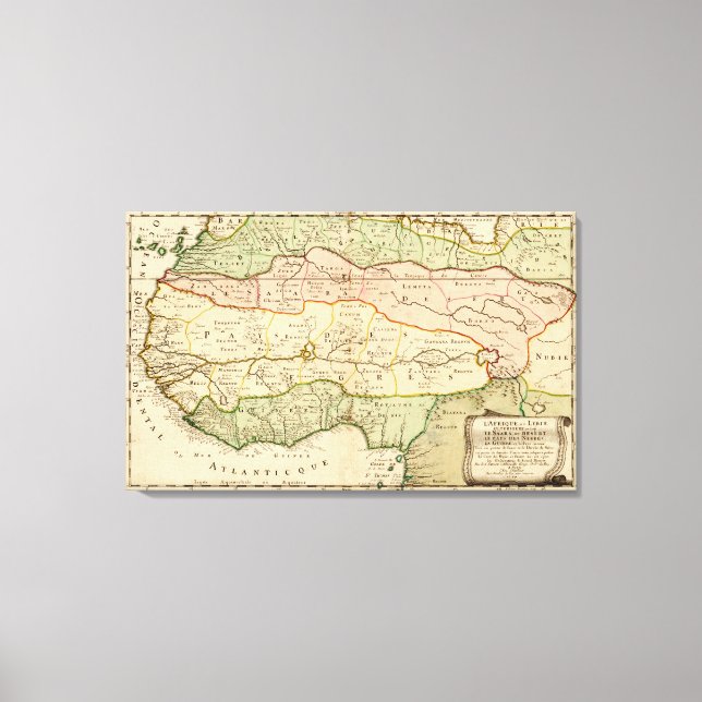 Toile Afrique occidentaleCarte panoramiqueAfrique occide (Recto)