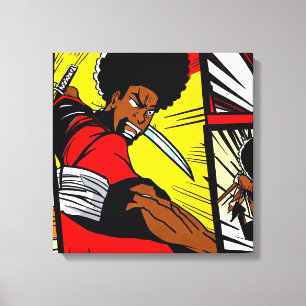 Toile Afro Ninja
