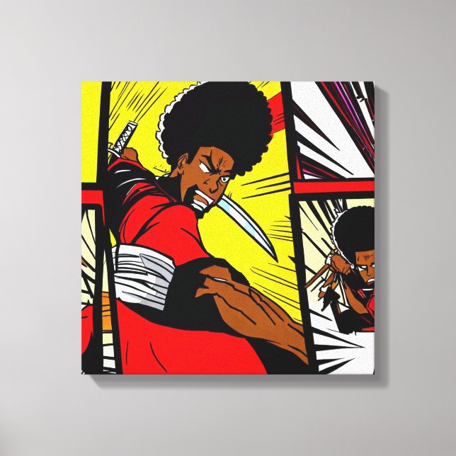 Toile Afro Ninja (Recto)