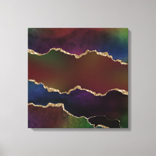 Toile Agate foncé intense   Moody Rainbow Jewel Tone