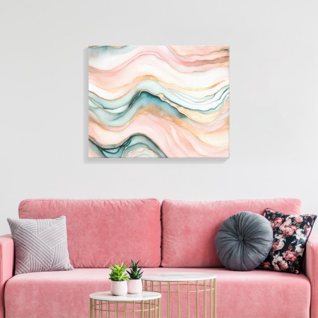 Toile Agate Pastel Filmy  (Insitu(Salon))
