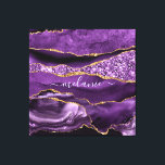 Toile Agate Violet violet or Parties scintillant Géode N<br><div class="desc">Agate Violet violet Parties scintillant or Geode Nom personnalisé Marbre étincelant Anniversaire - Anniversaire ou Mariage Cadeau / Fournisseur - Ajouter votre nom - Texte ou Supprimer - Faire votre cadeau spécial - Redimensionner et déplacer ou ajouter du texte / des éléments avec outil de personnalisation. Conception par MIGNED. S'il...</div>