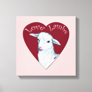 Toile Agneaux d'amour