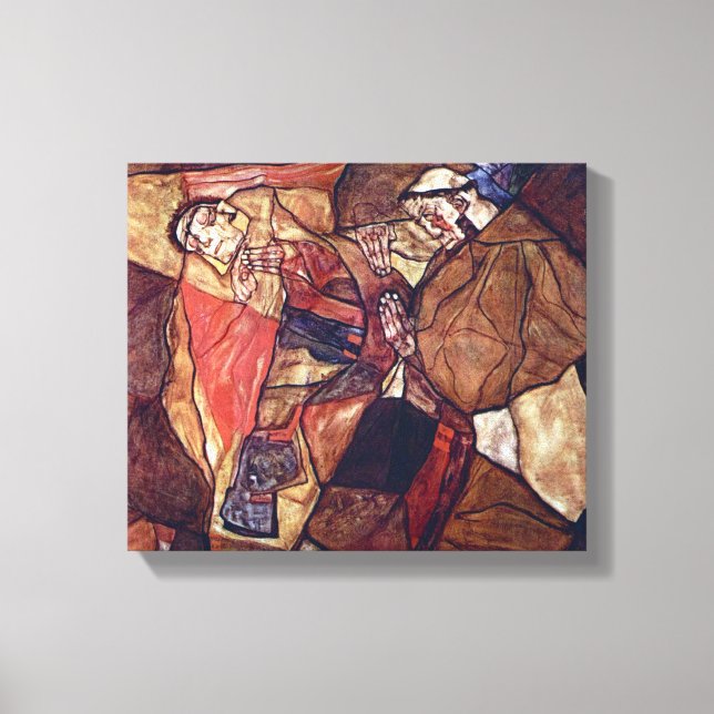 Toile Agony, La lutte contre la mort par Egon Schiele (Recto)