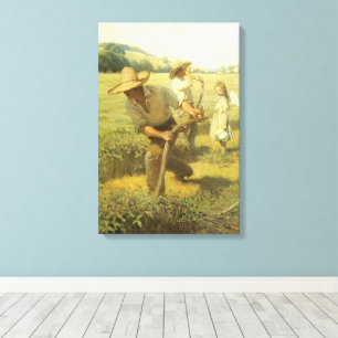 Toile Agriculteurs vintages, Retour à la ferme par NC Wy