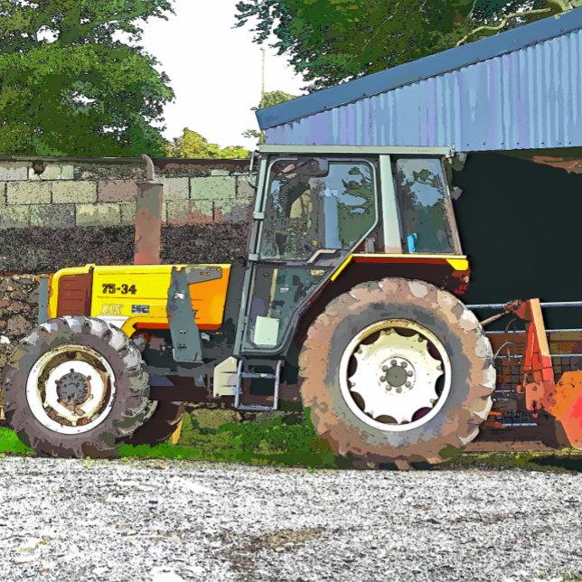 TOILE AGRICULTURE (Just time to stop for the farmer to stop for lunch before heading back to the fields on his tractor.)
