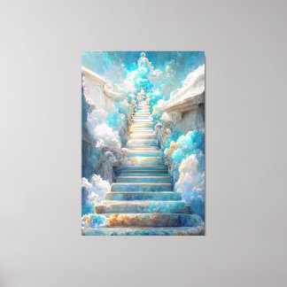 Toile AI Art Gallery™ - Escalier vers le ciel : foi