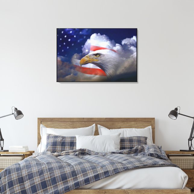 Toile Aigle 4 juillet Enveloppé (Insitu(Chambre))