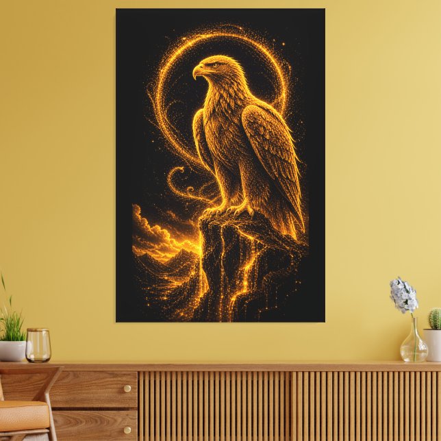 Toile Aigle doré majestueux lumineux céleste  (Insitu(Salon))