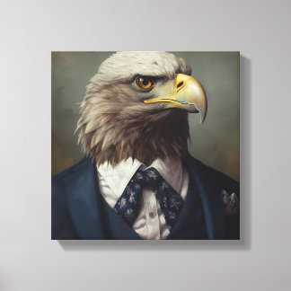 Toile Aigle en costume | Art animal | Animal en costume