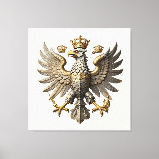 Toile Aigle illyrien souverain avec triples couronnes do (Recto)