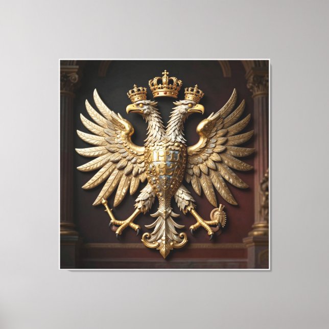 Toile Aigle impérial orné en bas-relief incrusté d'or (Recto)
