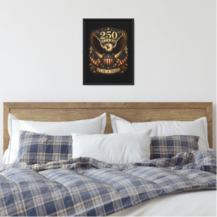 Toile Aigle patriotique américain 1776 2026 250e 4 juill