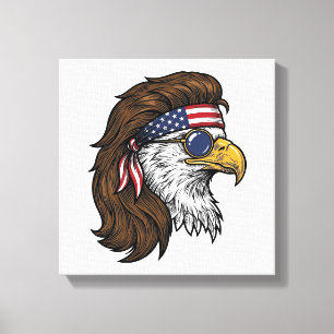 Toile Aigle patriotique toupet gravure vintage vecteur D