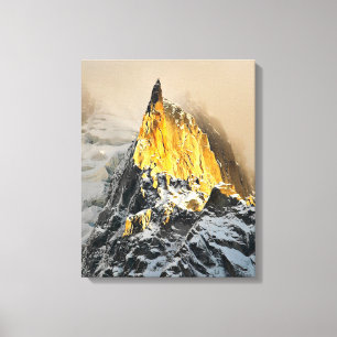 Toile Aiguille des Deux Aigles lever de soleil, Chamonix