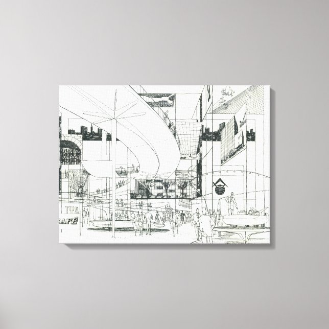 Toile Aiguille spatiale - Concept aérien Dessin 2 (Recto)