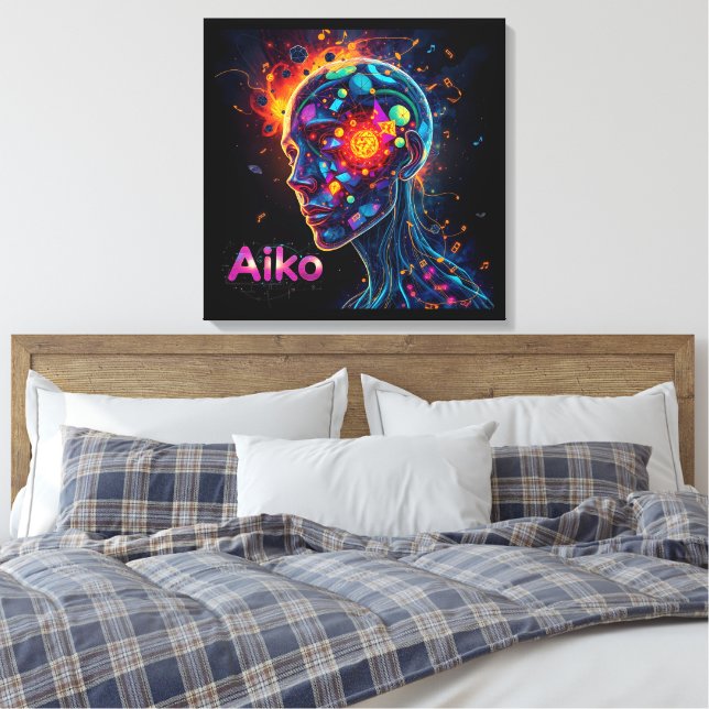 Toile AiKo Graphisme Grunge #4 (Insitu(Chambre))