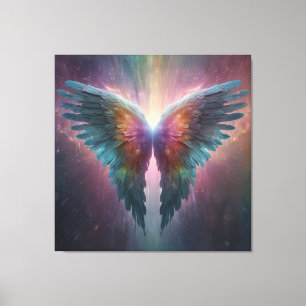 Toile *~*Ailes d'ange brillantes de néon cosmique AP78