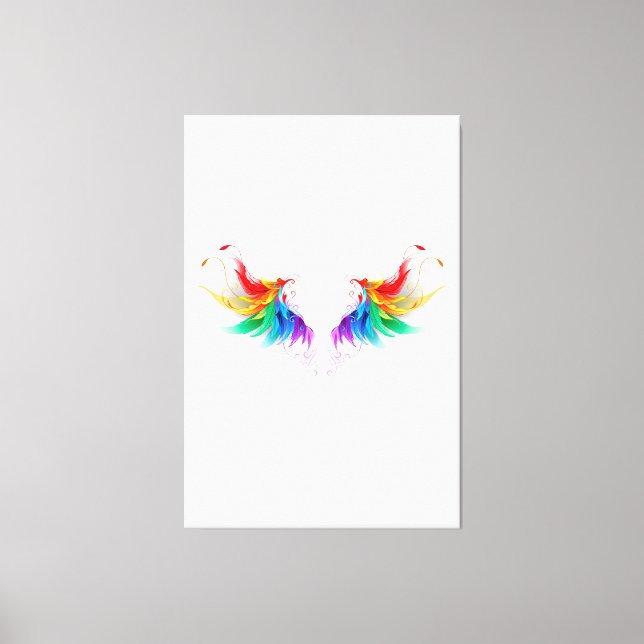 Toile Ailes fluffy arc-en-ciel (Recto)