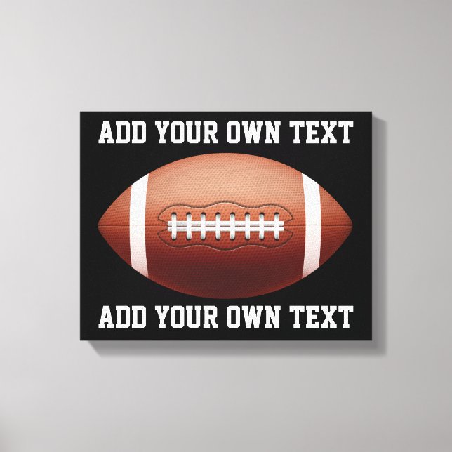 Toile Ajouter du texte sur le coussin de football (Recto)