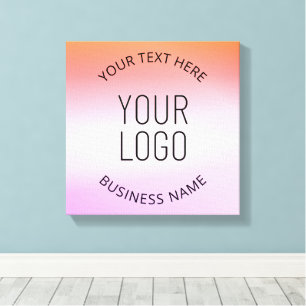 Toile Ajoutez votre logo Couleurs de coucher de soleil