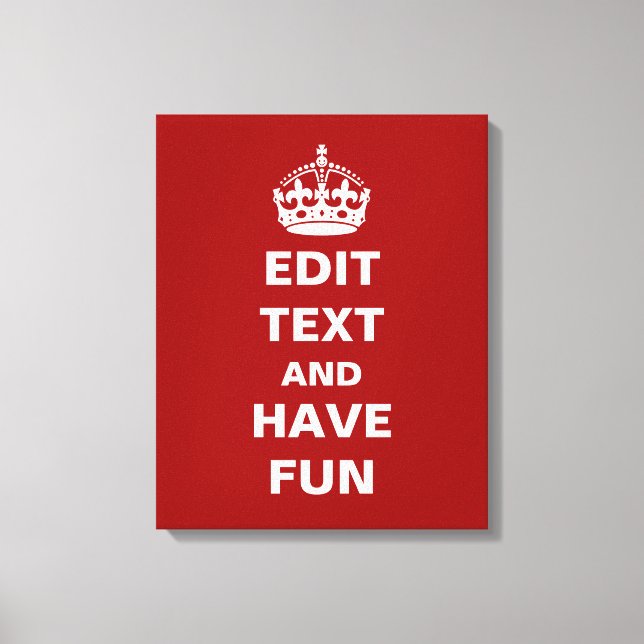 Toile Ajoutez votre propre texte ici ! (Recto)