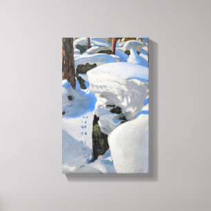 Toile Akseli Gallen-Kallela - Le repaire du Lynx